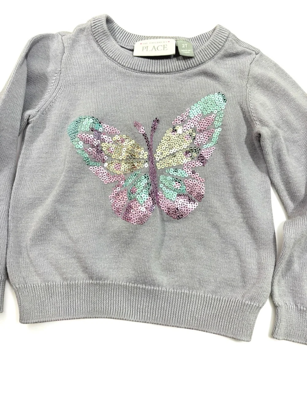 2T Girly Bundle The Children’s Place Butterfly Sequin Top Blueberi Sweater Tunic